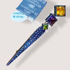 Ladies Sterling Marcasite Lapel Pin